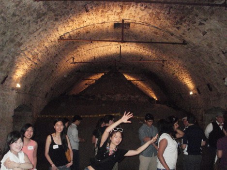 Inside beer tunnels on American Legacy Underground Cincinnati Tour
