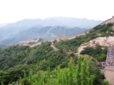 Badaling section of Great Wall of China crowds tour