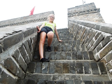 Steep stairs at Mutianyu section of Great Wall China tour