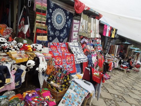 Souvenir stands at the Great Wall of China Badaling Mutianyu items for sale booths