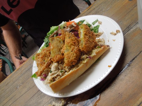 The FGT Hoagie. Look at those fried green tomatoes!