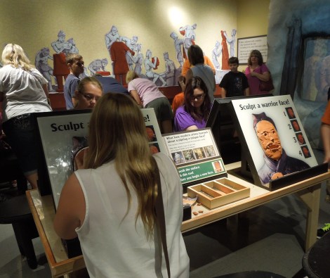 Sculpt a warrior face out of clay.