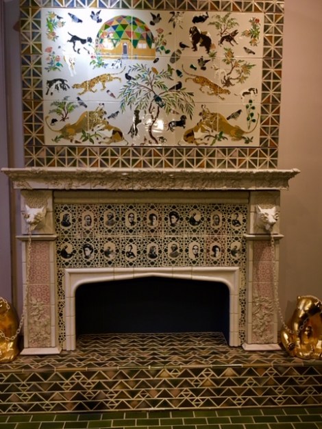 ornate Rookwood fireplace