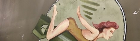 bomber plane, pin-up girl