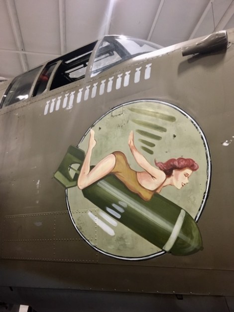 bomber plane, pin-up girl