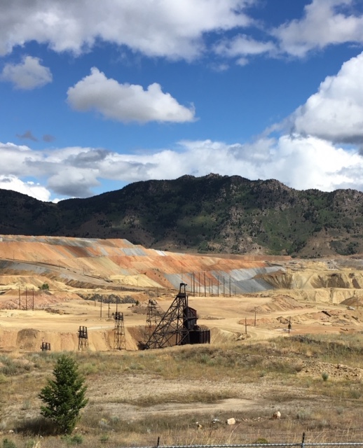 Mining strip-mining land Butte