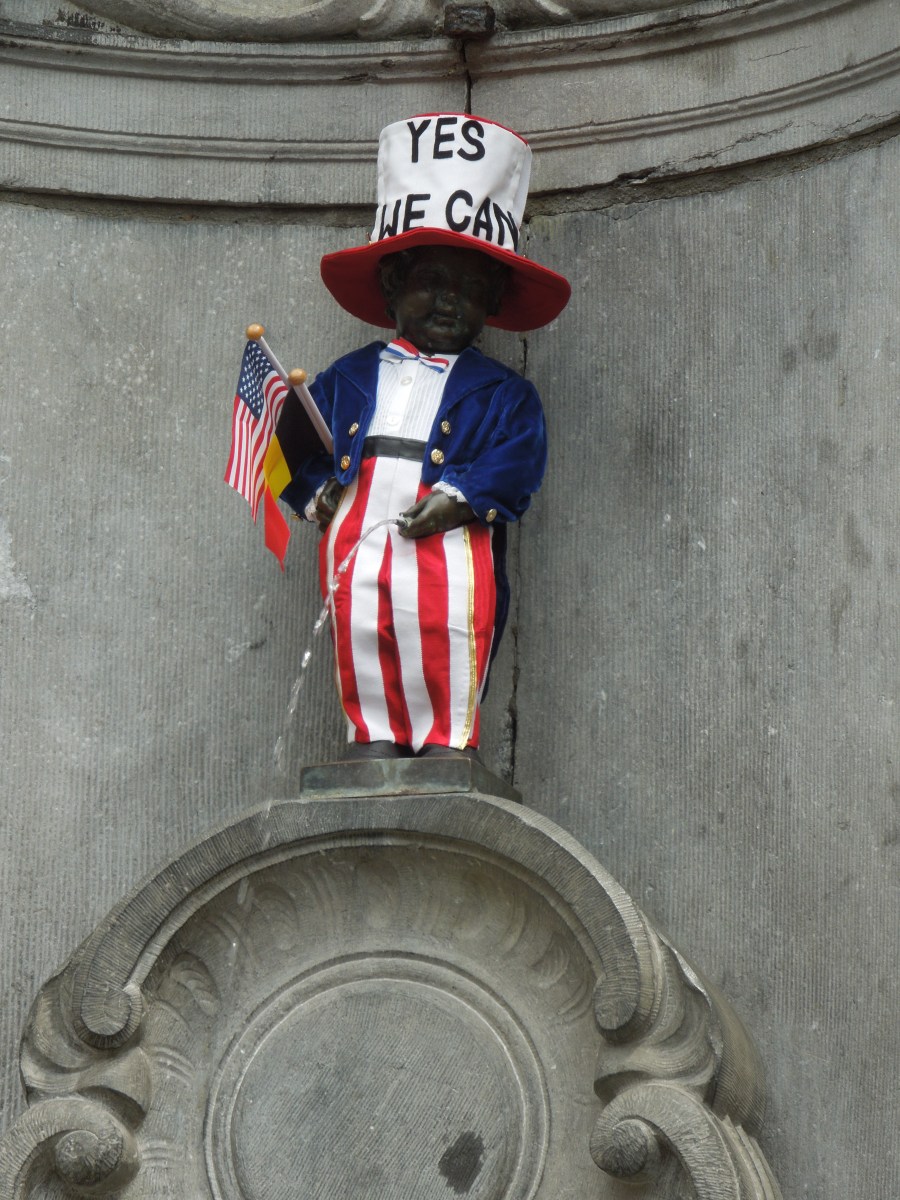 Manneken Pis as Uncle Sam
