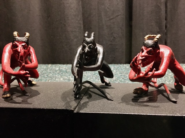 Devils with horns at the Devil Museum